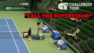 Most HILARIOUS Tennis Argument of the Year  Nikoloz Basilashvili [upl. by Pomcroy]