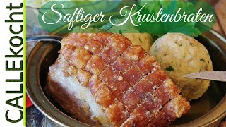 Krustenbraten im Backofen und leckere braune Soße selber machen Rezept [upl. by Queenie]