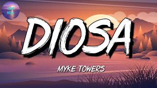 🎵 Myke Towers  Diosa Letra\Lyrics [upl. by Shelbi]