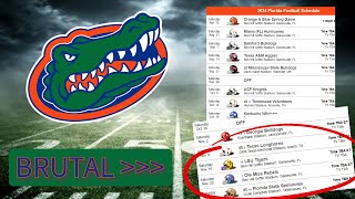 DO THE FLORIDA GATORS HAVE THE HARDEST SCHEDULE IN 2024 [upl. by Aicargatla566]