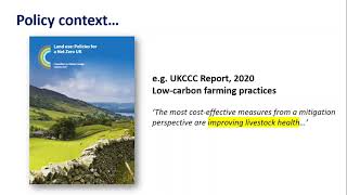 GRA AHN Workshop 5 June 2022 quotAnimal health and GHG emissions a UK perspectivequot [upl. by Sualokin]