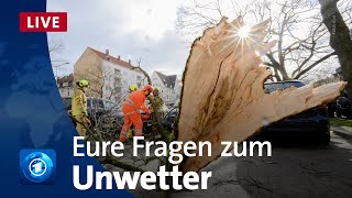 Sturm über Deutschland Eure Fragen zum Unwetter [upl. by Orgalim572]