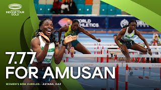 Tobi Amusan powers to 777 area record 🔥  World Indoor Tour 2024 [upl. by Ainitsirhc]