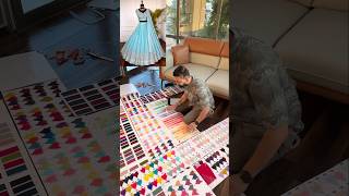 Lehenga Making Process  Skyblue color Real Mirror amp Thread Embroidery work Designer Lehenga choli [upl. by Eilah120]