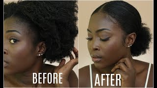 SUPER SLICK PONYTAIL WITH TYPE 4 HAIR  NATURAL HAIR TUTORIAL [upl. by Potts]