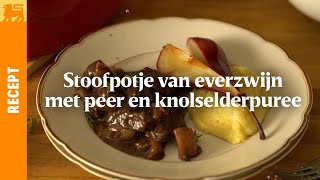 Stoofpotje van everzwijn met peer en knolselderpuree [upl. by Alam]