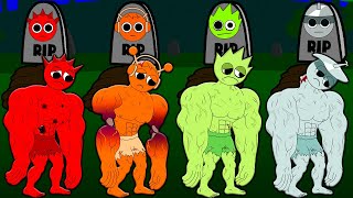 MUSCLE INCREDIBOX SPRUNKI RIP SAD STORY OREN OWAKCX RADDY CLUKR Cartoon Animation [upl. by Cho]