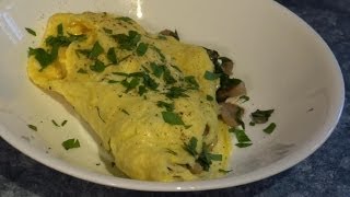 Cooking with a Spring Garden  Spinach Mushroom Omelet with Sun Dried Tomato Goat Cheese [upl. by Dona909]