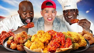 Black Chefs try the ENTIRE Korean Fried Chicken Menu [upl. by Carlene]