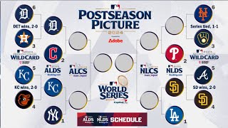 2024 Postseason Bracket and Wild Card Series schedule  MLB standings  MLB Playoffs  ALDS  NLDS [upl. by Aisatsan81]