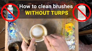 How to clean your oil brushes without using turps or mineral spirits tip by Aleksey Vaynshteyn [upl. by Hilten734]