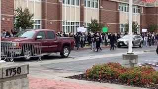 Students at Pittsburg High School protest after racist Halloween outfit worn [upl. by Nich]