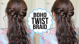 Easy Twist Braid Hairstyle  Hair Tutorial [upl. by Llieno]