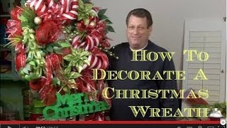 How To Decorate An Artificial Christmas Wreath [upl. by Coplin]