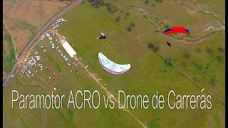 PARAMOTOR VS DRONE de carreras  paraglider vs drone racing [upl. by Shyamal119]