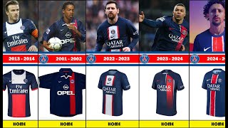 Evolution PARIS SAINTGERMAIN Jersey Home and Away 2000  2024  Evolution PSG Jersey [upl. by Demp]