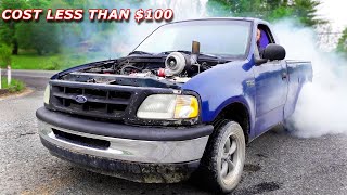 We Turbocharged an F150 as Cheap as Possible in 5 Hours [upl. by Renraw626]