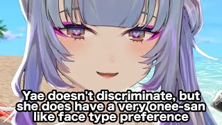 Yae doesnt discriminate but she does have a very oneesan like face type preference [upl. by Tonya]