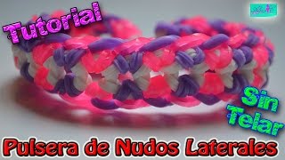 ♥ Tutorial Pulsera Nudos Laterales sin telar ♥ [upl. by Lombardi182]