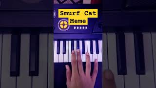 Smurf Cat  Meme Song Easy Piano Tutorial tiktok viral shorts [upl. by Nomolos]