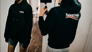 FAKE vs REAL Balenciaga Hoodie DHgate version  Comparison [upl. by Airda]