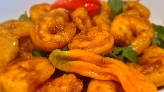 🇸🇷 Surinaamse Garnalen in Pittige Masala Kerrie receptSurinamese large shrimp in spicy curry [upl. by Nodnal663]