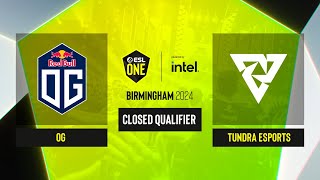 Dota2  OG vs Tundra Esports  Game 2  ESL One Birmingham 2024  CQ  WEU [upl. by Onateyac926]