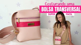 Bolsa Transversal Unissex Fácil de COSTURAR  Passo a passo  DIY  Costura Criativa para iniciantes [upl. by Subak]