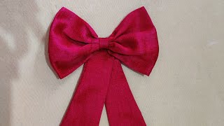 bowmaking blousebackneck bowmakingwithcloth Diy fabric bow  how to make perfect bow [upl. by Euphemie]