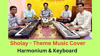 Sholay Theme Music on Harmonium amp Keyboard  R D Burman  Biggest Bollywood Movie Big BDharmendra [upl. by Raual]