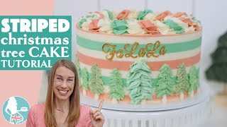 Striped Christmas Tree Cake [upl. by Mylo567]