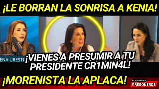 ¡LE BORRAN LA SONRISA A KENIA LOPEZ VIENES A PRESUMIR A TU PRESIDENTE CR1MIN4L MORENISTA LA APLACA [upl. by Atarman]