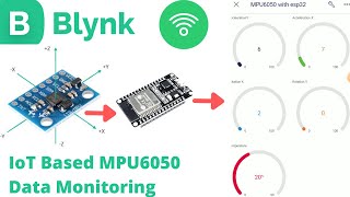 Monitoring MPU6050 data over blynk IoT platform  IoT based Vibration Monitoring using Esp32 MPU6050 [upl. by Trent]