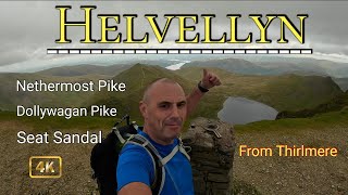 Helvellyn Nethermost Pike Dollywaggon Pike Seat Sandal  From Thirlmere [upl. by Gusta38]