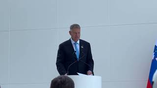 Klaus Iohannis President of Romania advocates for tripling nuclear energy capacity by 2050 [upl. by Ahseyk]