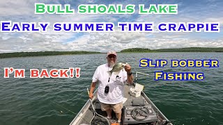 Early summer time crappie fishing Bull Shoals lake 6124 [upl. by Helm144]