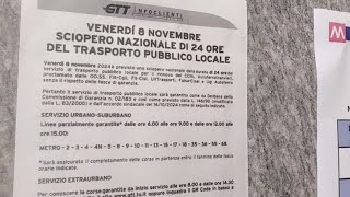 Sciopero trasporti a Torino metro chiusa e file di gente in attesa [upl. by Retxed]