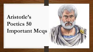 Poetics  Aristotle  Important MCQs [upl. by Erolyat809]