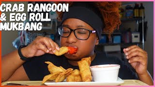 CRAB RANGOON amp EGG ROLLS MUKBANG  CHINESE FOOD MUKBANG  LETS EAT  먹방 [upl. by Socin459]