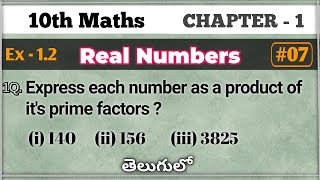 Express each number as a product of its prime factorsi 140 ii 156  Real numbers [upl. by Arianna213]