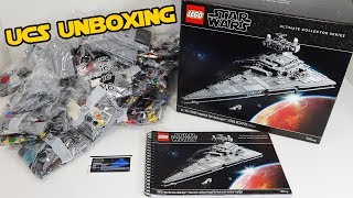 Unboxing the LEGO Star Wars UCS Star Destroyer Set 75252 [upl. by Naasah]