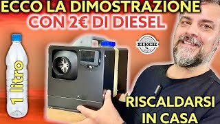 2€ di gasolio per il riscaldamento domestico Riscaldatore diesel in casa cinebasto vevor 8kw stufa [upl. by Arrais]