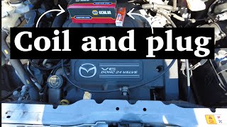 Coil and plug replacement on a 2004 Mazda MPV p0304 fix [upl. by Iglesias]