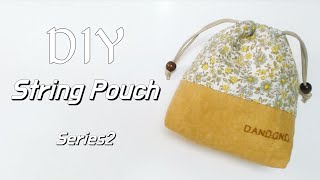 How to make a drawstring bag  Easy sewing class [upl. by Esinehc767]