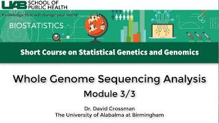 Whole Genome Sequencing Analysis  Module 3 [upl. by Nnairahs]