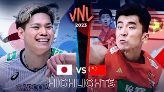 JAPAN vs CHINA  Highlights  Mens VNL 2023 [upl. by Erdnoed]