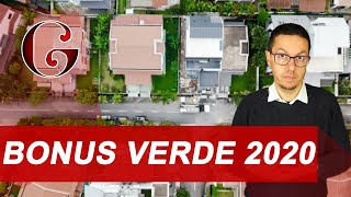 BONUS VERDE 2020 la detrazione per la sistemazione dei giardini e delle aree private [upl. by Mal823]