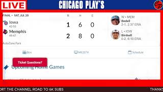 IOWA CUBS vs MEMPHIS REDBIRDS TRIPLE A MINOR LEAGUE BASEBALL LIVE GAME CAST amp CHAT [upl. by Anirehs]