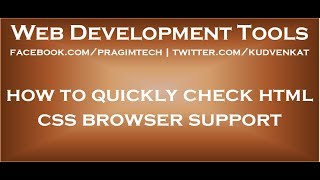 Check html css browser support [upl. by Alhak]