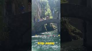 Bridge Jumping at Orrido di Nesso  Lake Como Italy shorts lakecomo holifay [upl. by Lindley]